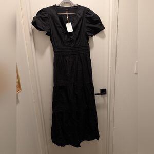 NWT Quince 100% Organic Cotton Black Maxi Dress
